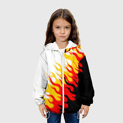 Куртка с капюшоном детская ОГОНЬ, цвет: 3D-белый — фото 2