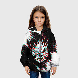 Куртка с капюшоном детская CYBERPUNK 2077 SAMURAI GLITCH, цвет: 3D-черный — фото 2