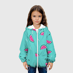Куртка с капюшоном детская Арбузики, цвет: 3D-белый — фото 2