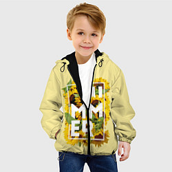 Куртка с капюшоном детская Лето, цвет: 3D-черный — фото 2