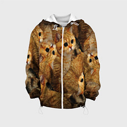 Куртка с капюшоном детская КОТЯТУШКИ, цвет: 3D-белый