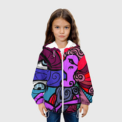 Куртка с капюшоном детская Девушка, цвет: 3D-белый — фото 2