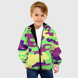 Куртка с капюшоном детская Камуфляж, цвет: 3D-черный — фото 2