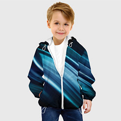 Куртка с капюшоном детская GEOMETRY STRIPES, цвет: 3D-белый — фото 2