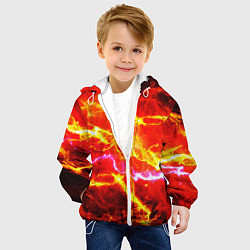 Куртка с капюшоном детская УДАРЫ МОЛНИИ, цвет: 3D-белый — фото 2