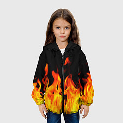 Куртка с капюшоном детская ОГНЕННЫЙ, цвет: 3D-черный — фото 2