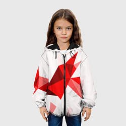 Куртка с капюшоном детская GEOMETRY RED, цвет: 3D-черный — фото 2