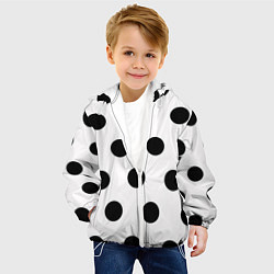 Куртка с капюшоном детская Горошeк, цвет: 3D-белый — фото 2