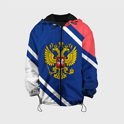 Куртка с капюшоном детская RUSSIA SPORT, цвет: 3D-черный