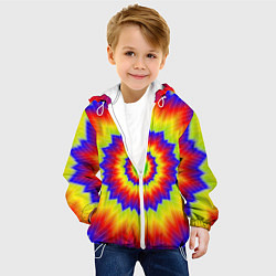 Куртка с капюшоном детская Tie-Dye, цвет: 3D-белый — фото 2