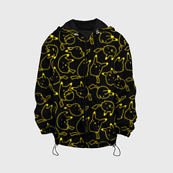 Куртка с капюшоном детская Покемоны, цвет: 3D-черный