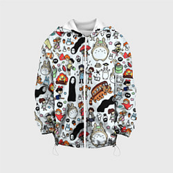 Куртка с капюшоном детская Тоторо, цвет: 3D-белый