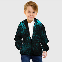 Куртка с капюшоном детская БРЫЗГИ-КРАСОК НЕОН, цвет: 3D-черный — фото 2