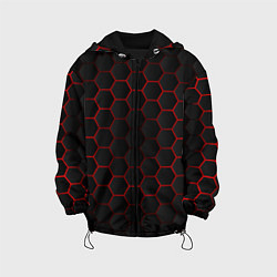 Куртка с капюшоном детская 3D black & red, цвет: 3D-черный
