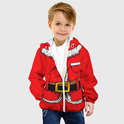 Куртка с капюшоном детская Санта Клаус, цвет: 3D-белый — фото 2