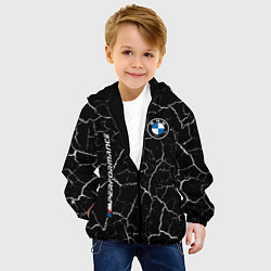 Куртка с капюшоном детская BMW БМВ, цвет: 3D-черный — фото 2