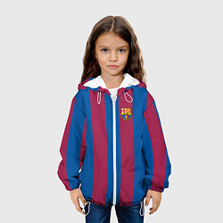 Куртка с капюшоном детская FC Barcelona 2021, цвет: 3D-белый — фото 2