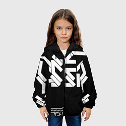 Куртка с капюшоном детская КИБЕРПАНК СИМВОЛ, цвет: 3D-черный — фото 2