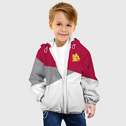 Куртка с капюшоном детская AS Roma Red Design 2122, цвет: 3D-белый — фото 2