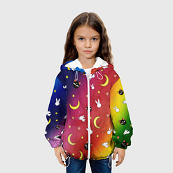 Куртка с капюшоном детская SAILOR MOON, цвет: 3D-белый — фото 2