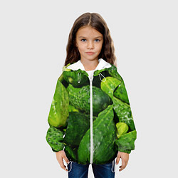 Куртка с капюшоном детская Огурцы, цвет: 3D-белый — фото 2