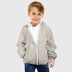 Куртка с капюшоном детская Радуга v2 - бежевый, цвет: 3D-белый — фото 2