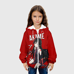 Куртка с капюшоном детская Убийца Акаме, цвет: 3D-белый — фото 2