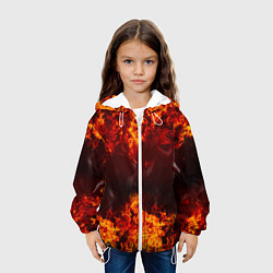 Куртка с капюшоном детская Огонь, цвет: 3D-белый — фото 2