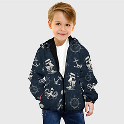 Куртка с капюшоном детская Nautical art, цвет: 3D-черный — фото 2