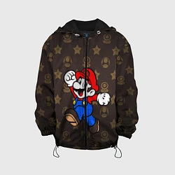 Куртка с капюшоном детская Mario, цвет: 3D-черный