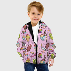 Куртка с капюшоном детская Сладкоежка, цвет: 3D-черный — фото 2