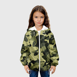 Куртка с капюшоном детская Милитари, цвет: 3D-белый — фото 2