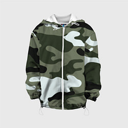 Куртка с капюшоном детская Camouflage 2, цвет: 3D-белый