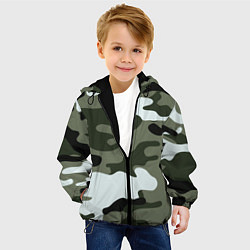 Куртка с капюшоном детская Camouflage 2, цвет: 3D-черный — фото 2