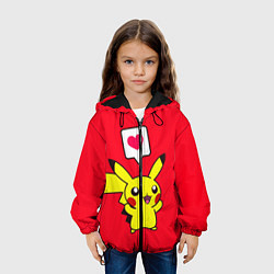 Куртка с капюшоном детская Pikachu Pika Pika, цвет: 3D-черный — фото 2