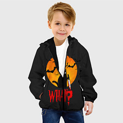 Куртка с капюшоном детская What Cat Halloween, цвет: 3D-черный — фото 2