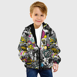 Куртка с капюшоном детская Сильвестр, цвет: 3D-черный — фото 2