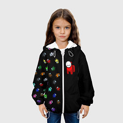 Куртка с капюшоном детская AMONG US - Impostor, цвет: 3D-белый — фото 2