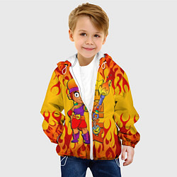 Куртка с капюшоном детская Brawl Stars - Amber, цвет: 3D-белый — фото 2