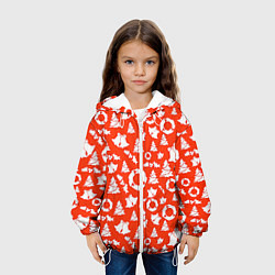 Куртка с капюшоном детская Рождественские детали, цвет: 3D-белый — фото 2