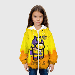 Куртка с капюшоном детская Among Us пчела, цвет: 3D-белый — фото 2