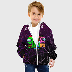 Куртка с капюшоном детская Among Us x Brawl Stars, цвет: 3D-белый — фото 2