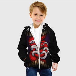 Куртка с капюшоном детская Monster and snake, цвет: 3D-белый — фото 2