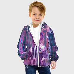 Куртка с капюшоном детская Урарака Очако, цвет: 3D-белый — фото 2