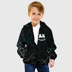 Куртка с капюшоном детская Marshmello Dark Smile, цвет: 3D-черный — фото 2