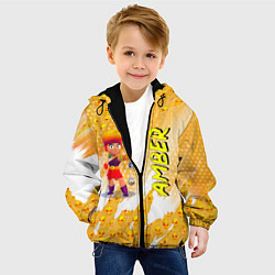 Куртка с капюшоном детская Brawl Stars - Amber, цвет: 3D-черный — фото 2