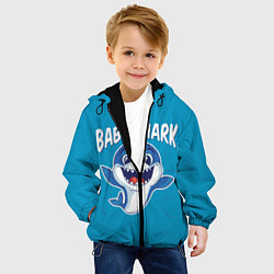 Куртка с капюшоном детская Baby Shark, цвет: 3D-черный — фото 2