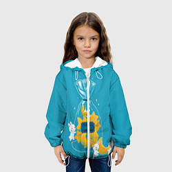 Куртка с капюшоном детская Зайчики и печенье, цвет: 3D-белый — фото 2