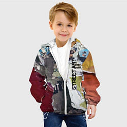Куртка с капюшоном детская Street art, цвет: 3D-белый — фото 2