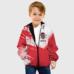 Куртка с капюшоном детская BAD SANTA, цвет: 3D-черный — фото 2